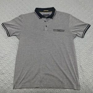 Medium Denim and Flower Ricky Singh faded blue/navy blue polo